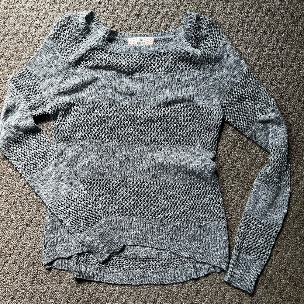 Mesh sweater cover up